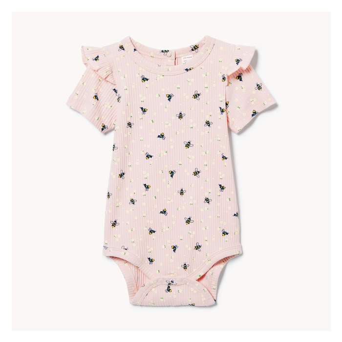 Bébés Filles Cache-couche côtelé pour bébés filles - Rose Poudre